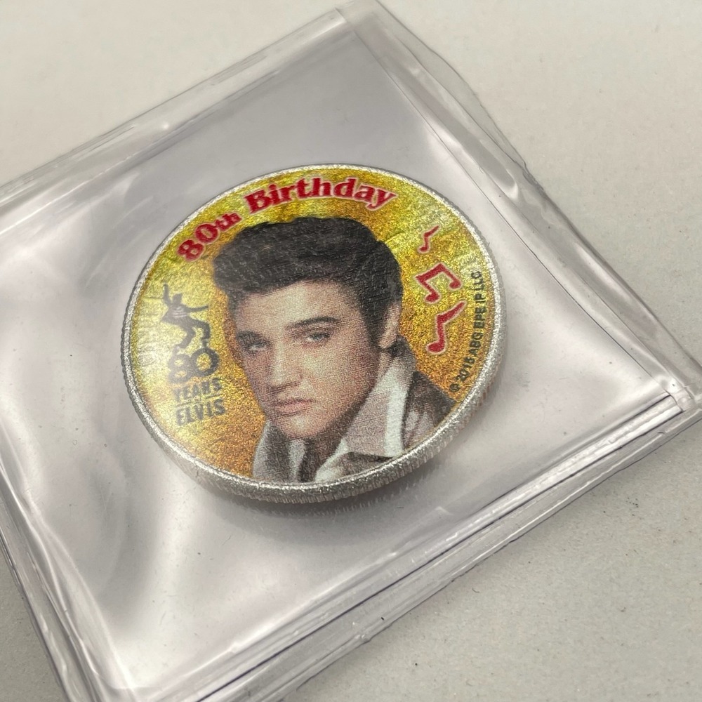 VTG Elvis Presley 80th Birthday Gold Record Coin Liberty 2015 John F. Kennedy - Picture 4 of 4
